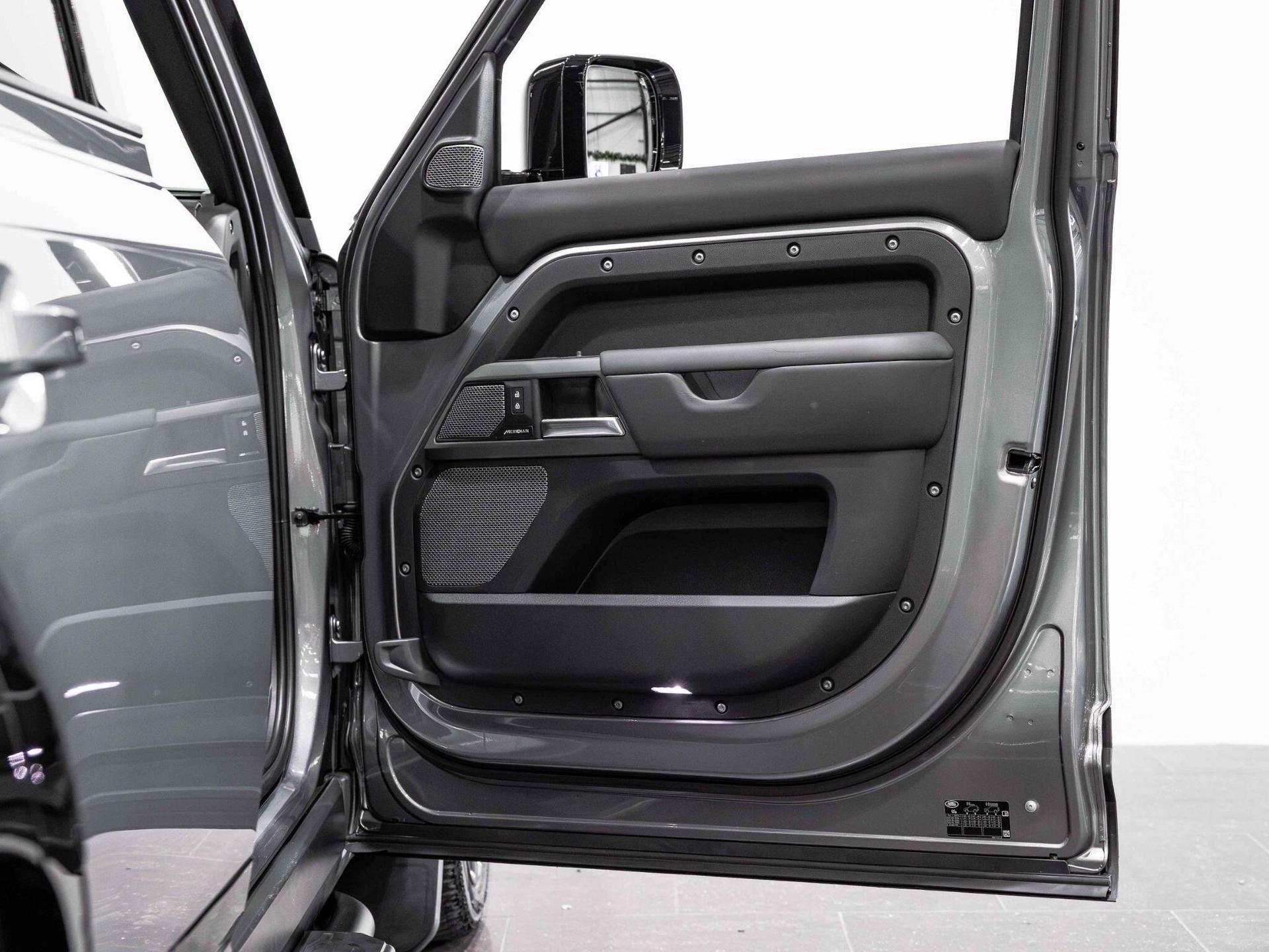 An interior shot of the door interior on a 2023 Land Rover Defender 110