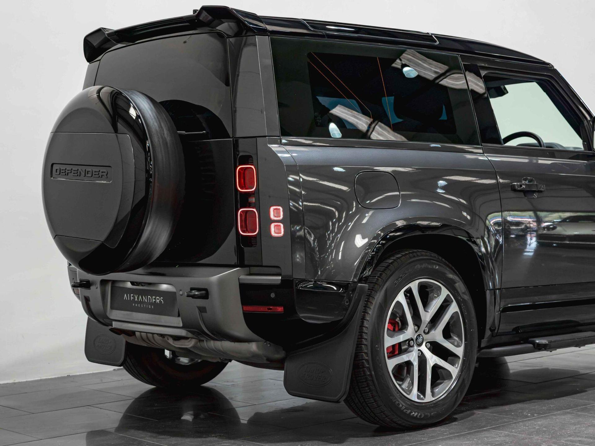 An exterior shot of the rear right on a 2024 Land Rover Defender 90