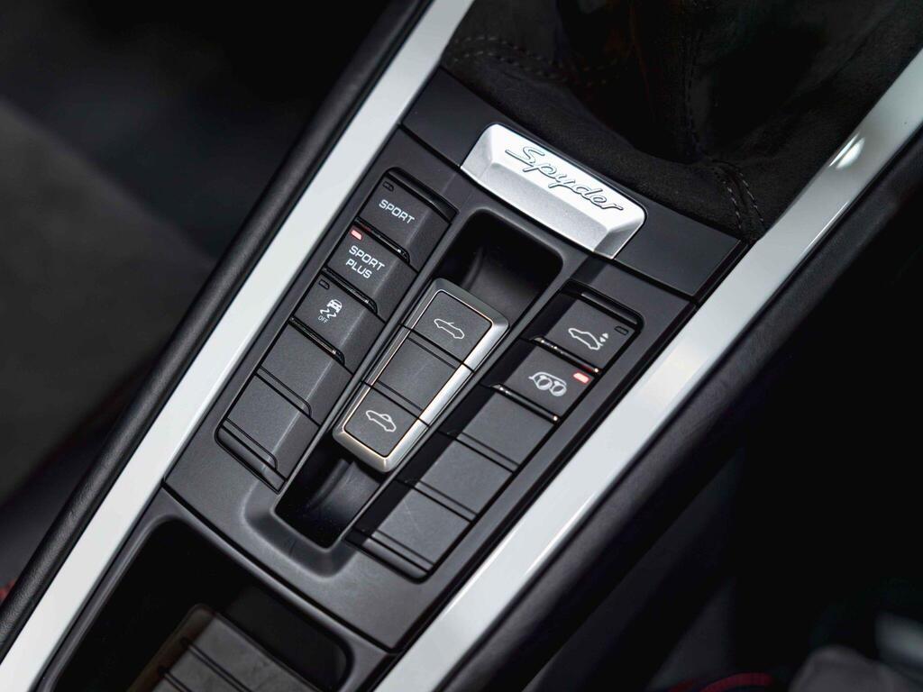 An interior shot of the misc controls on a 2015 Porsche Boxster