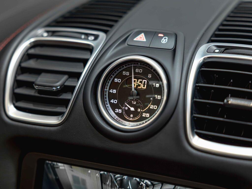An interior shot of the misc controls on a 2015 Porsche Boxster