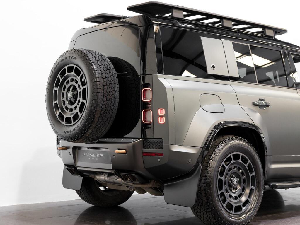An exterior shot of the rear right on a 2026 Land Rover Defender 110