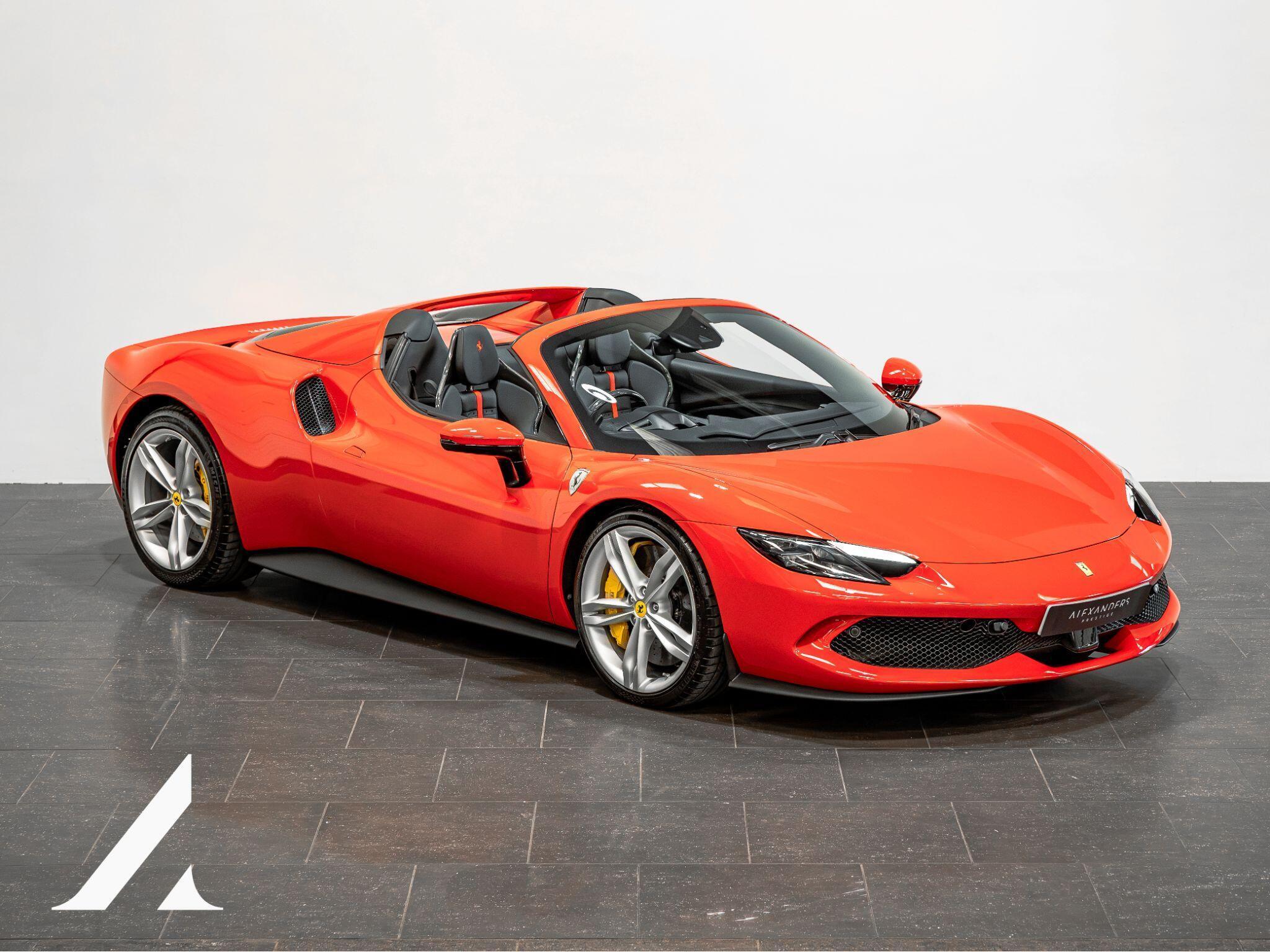 An exterior shot of the front right on a 2025 Ferrari 296 GTS