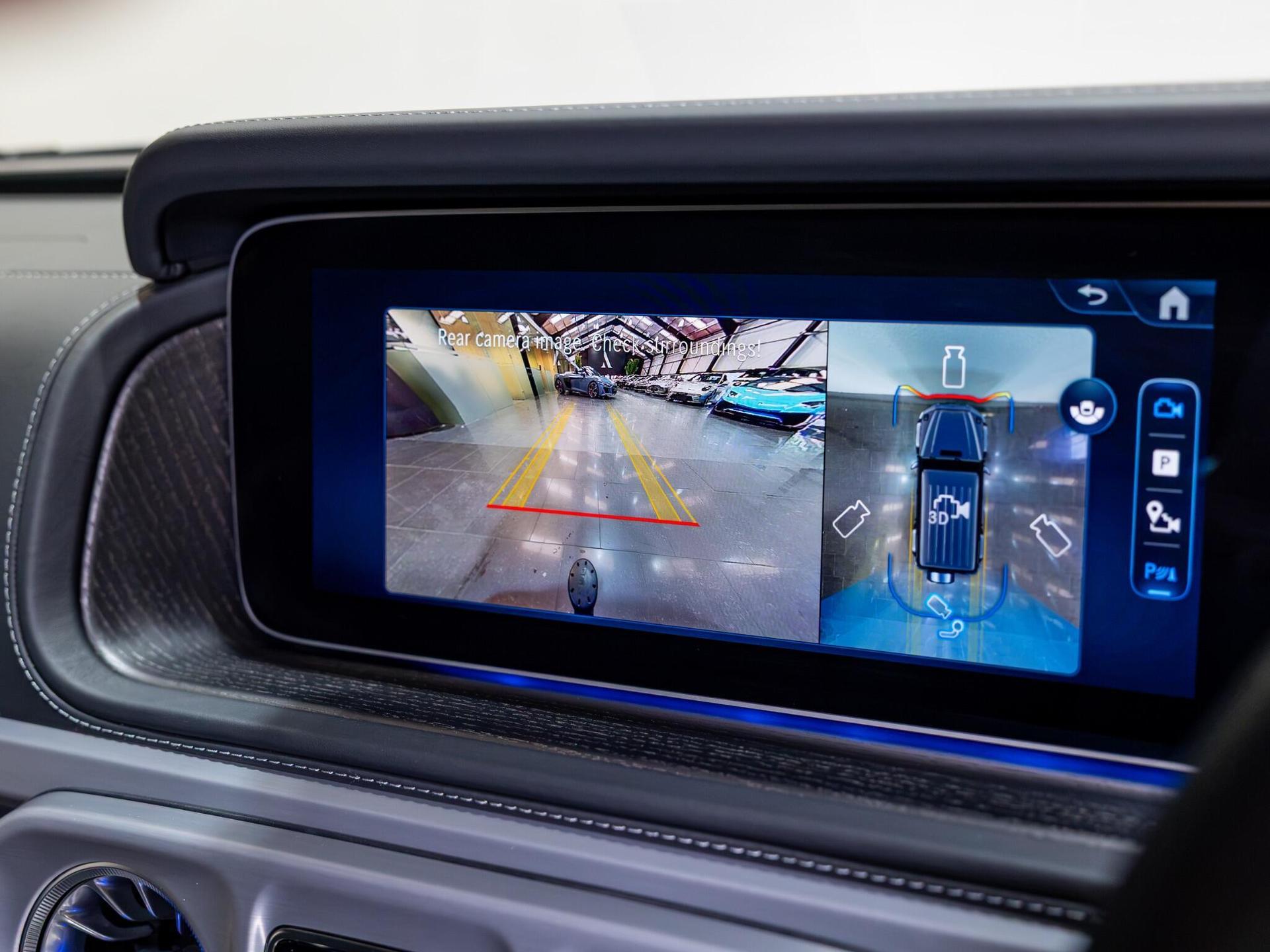 An interior shot of the infotainment system on a 2025 Mercedes-Benz G Class