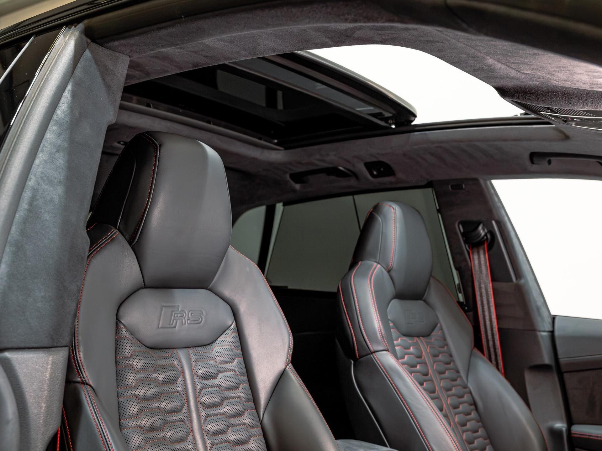 An interior shot of the driver seat on a 2023 Audi RSQ8