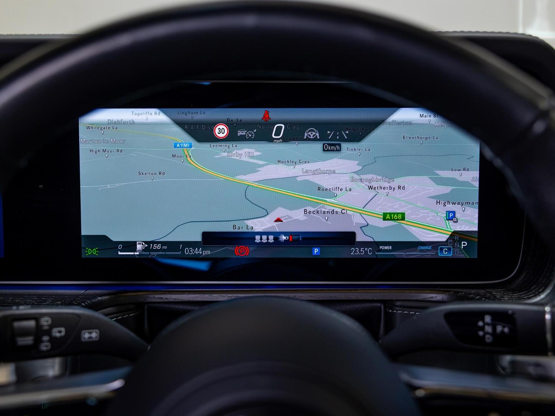 An interior shot of the infotainment system on a 2025 Mercedes-Benz G Class