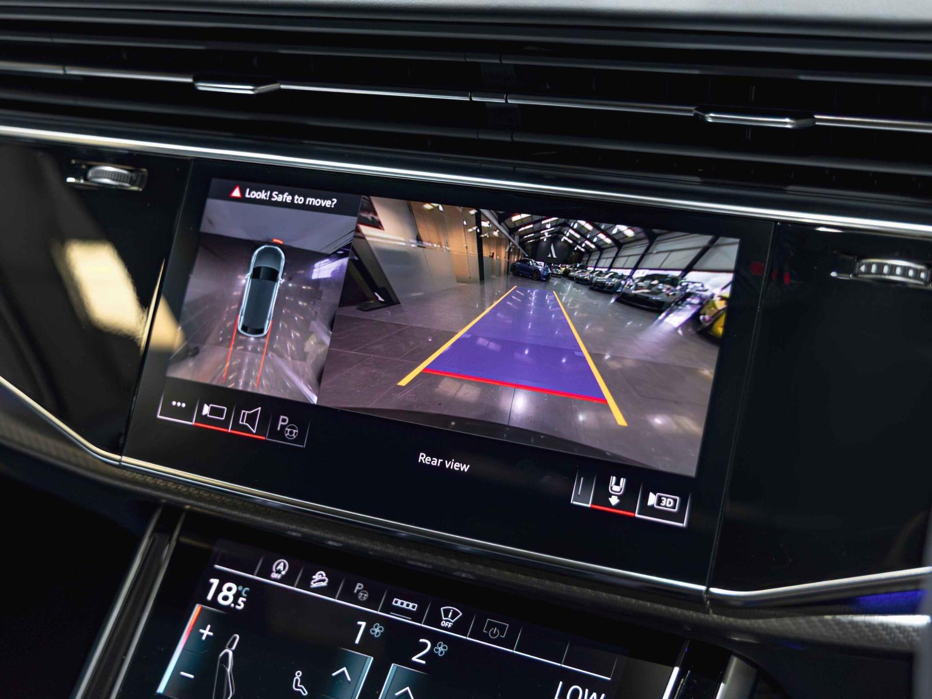 An interior shot of the infotainment system on a 2025 Audi RSQ8