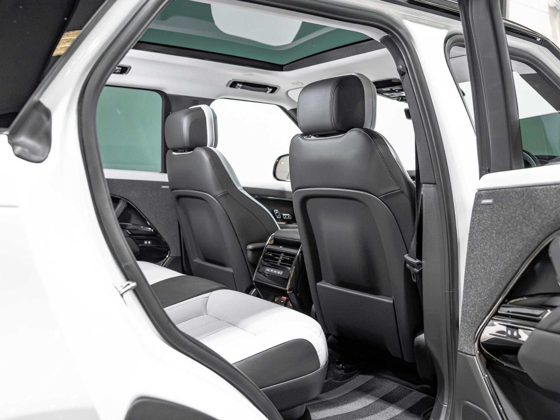 An interior shot of the seats rear on a 2025 Land Rover Range Rover Sport
