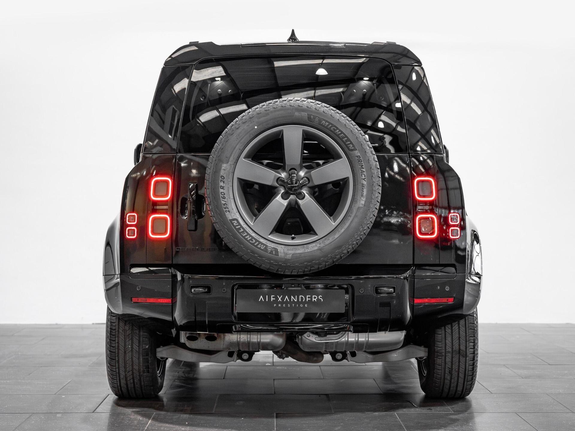 An exterior shot of the rear on a 2026 Land Rover Defender 90