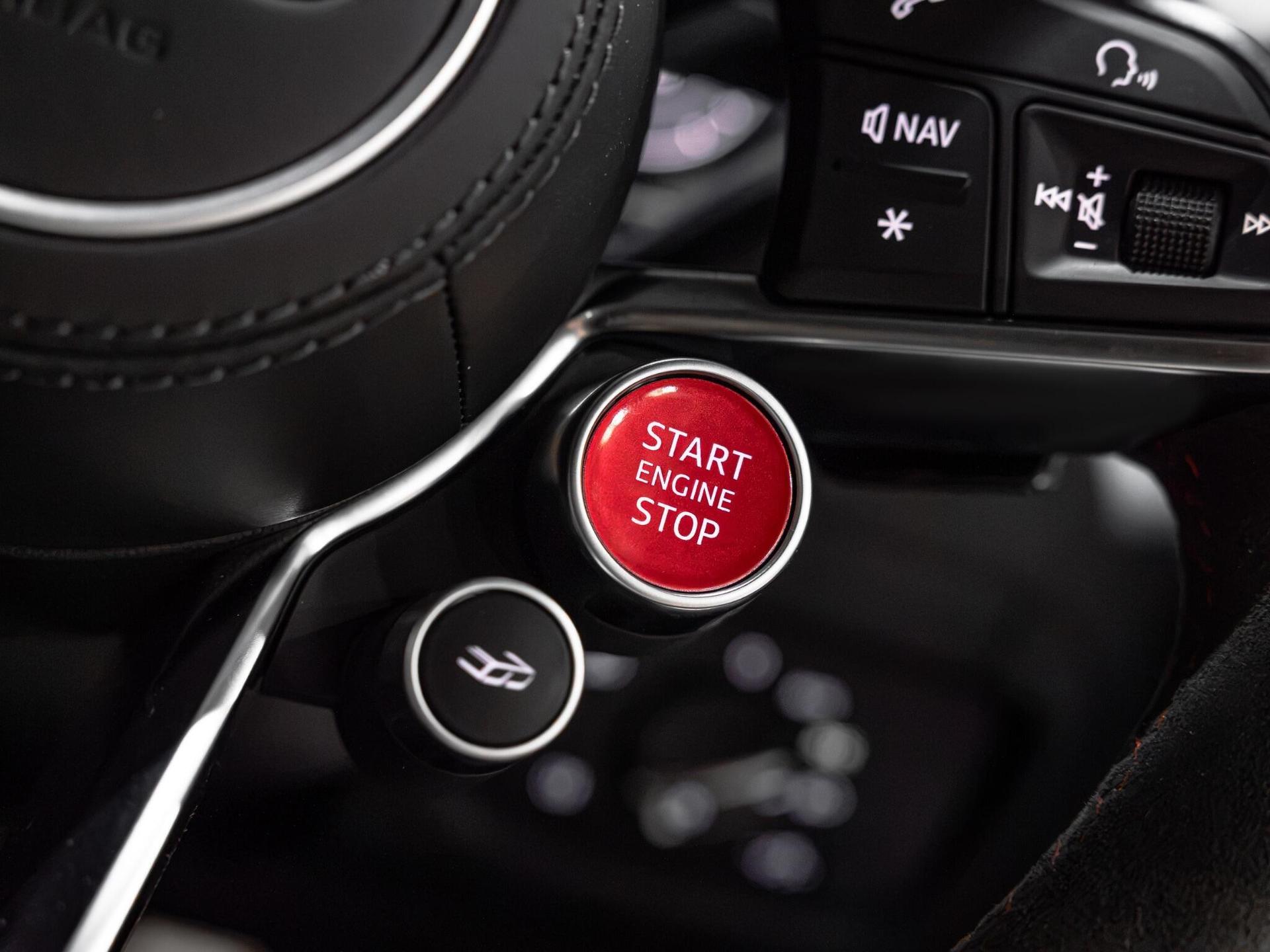 An interior shot of the misc controls on a 2023 Audi R8