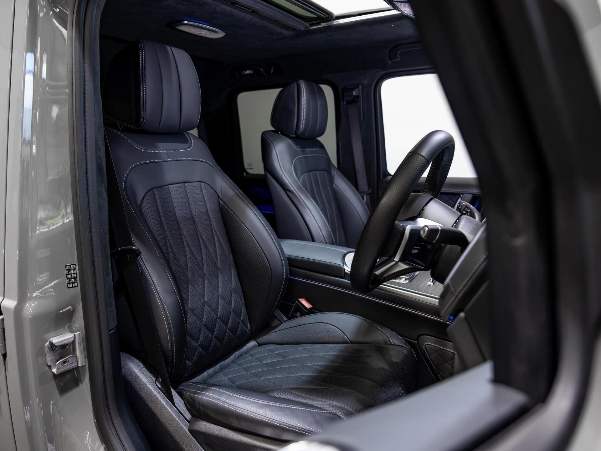 An interior shot of the driver seat on a 2025 Mercedes-Benz G Class
