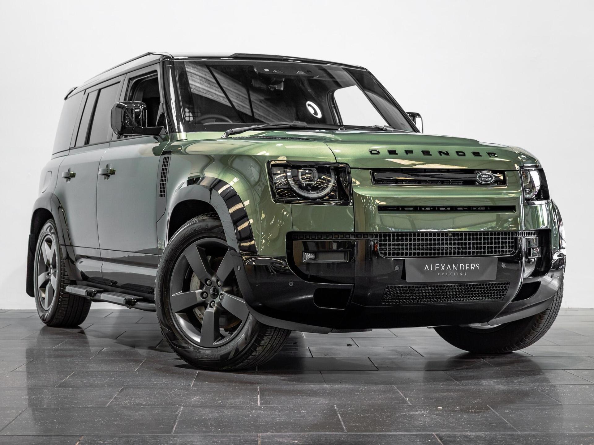 An exterior shot of the front right on a 2026 Land Rover Defender 110