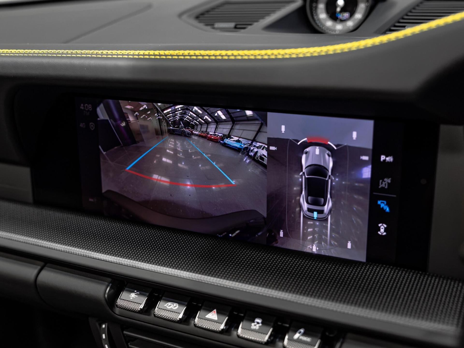 An interior shot of the infotainment system on a 2026 Porsche 911