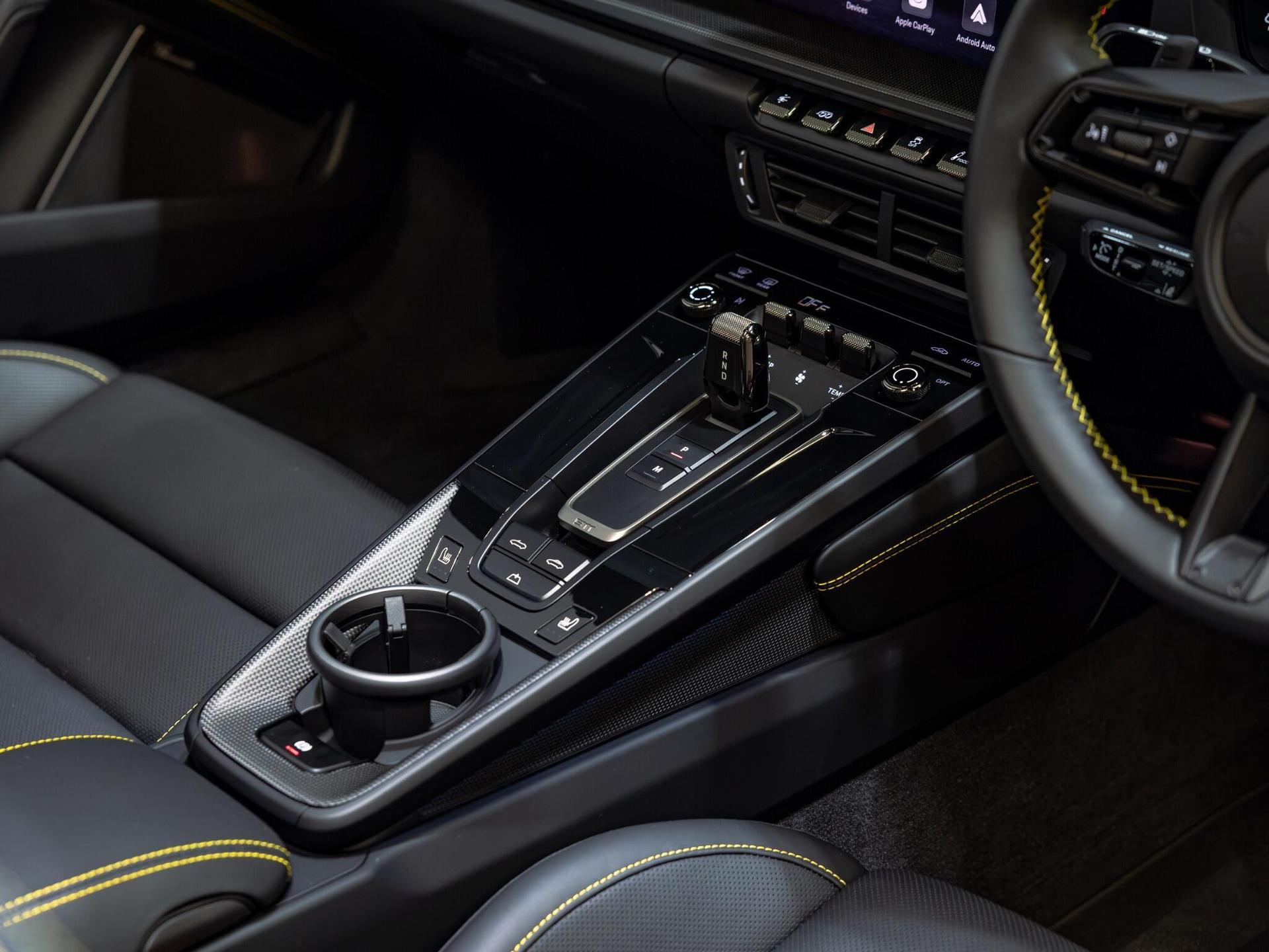 An interior shot of the interior front on a 2026 Porsche 911