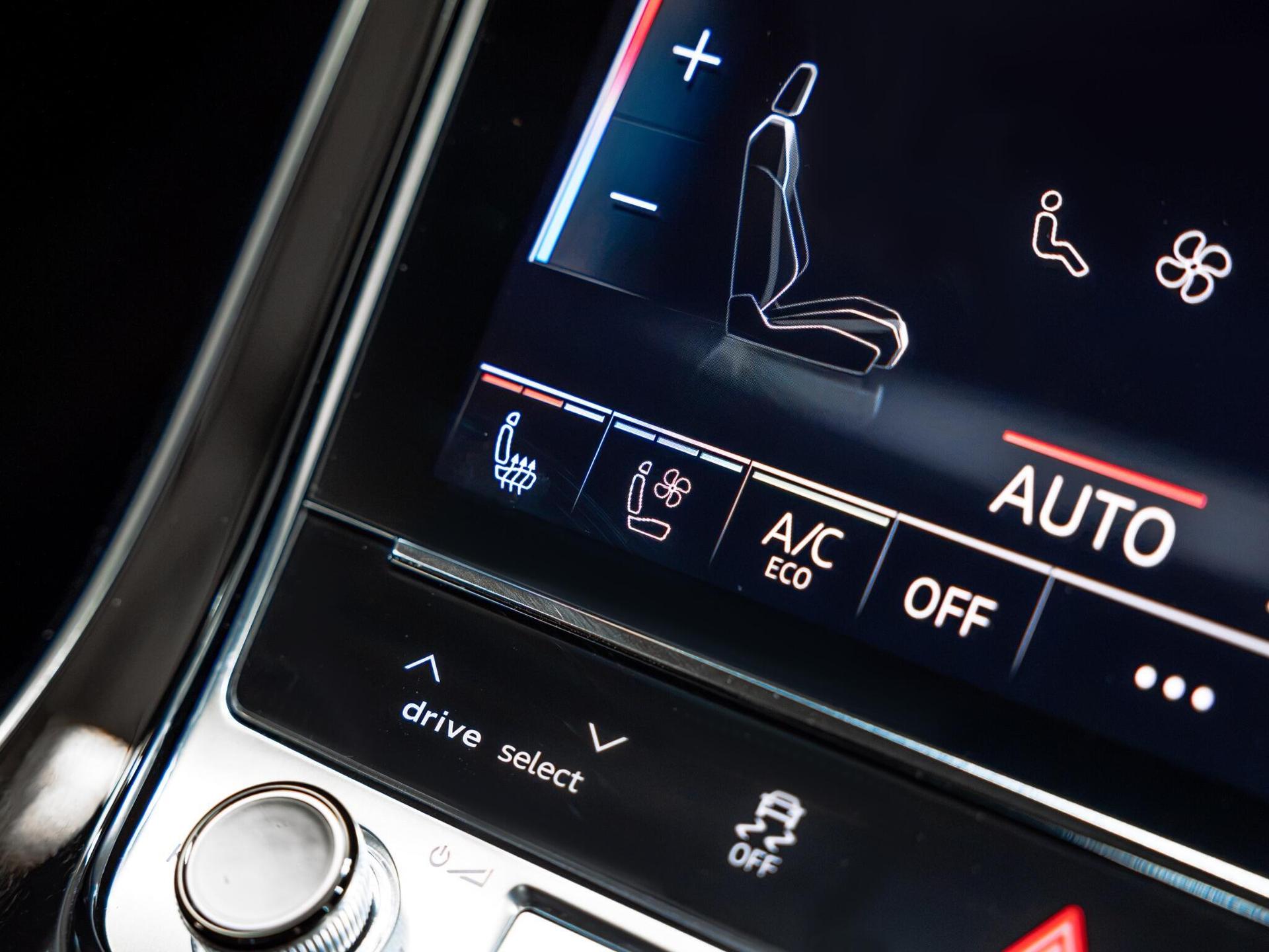 An interior shot of the infotainment system on a 2023 Audi RSQ8