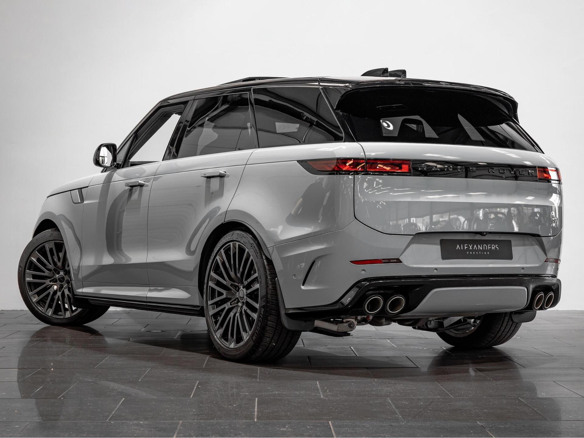 An exterior shot of the rear left on a 2026 Land Rover Range Rover Sport