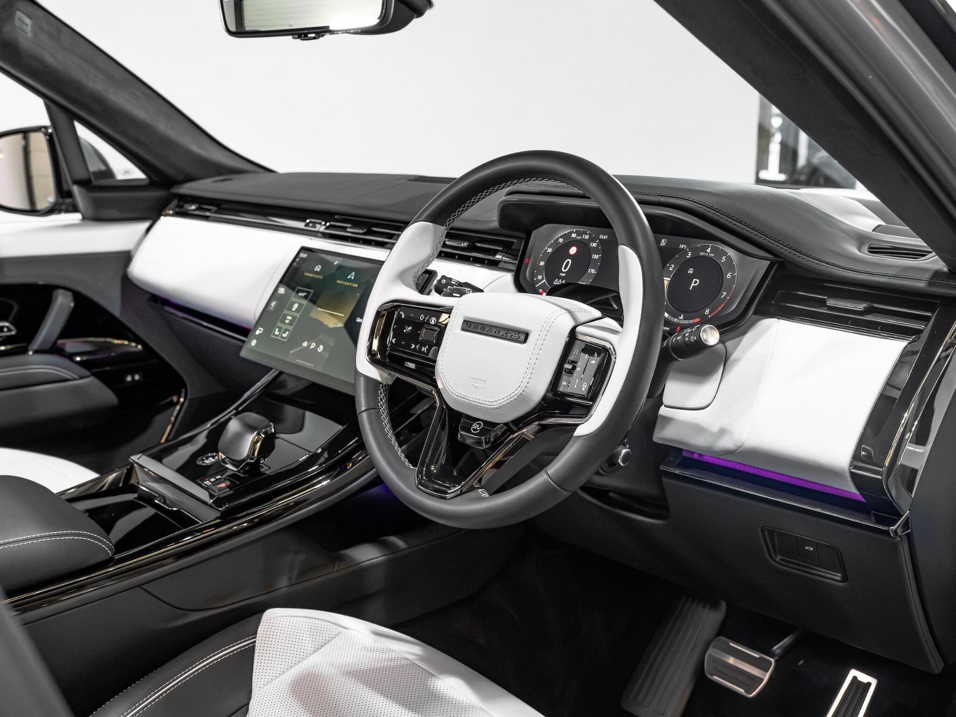 An interior shot of the interior front on a 2026 Land Rover Range Rover Sport