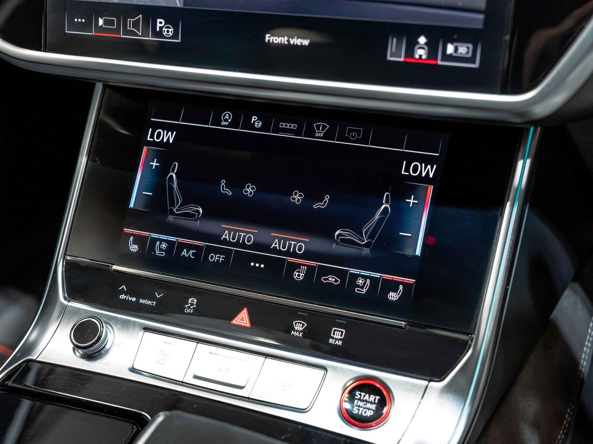An interior shot of the infotainment system on a 2024 Audi RS6 Avant