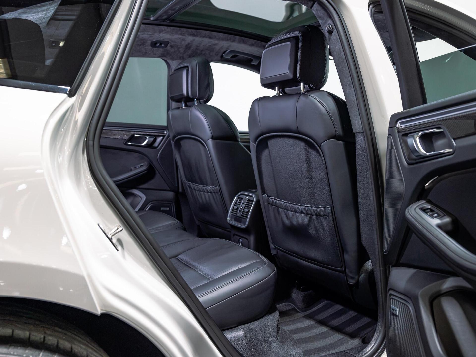 An interior shot of the seats rear on a 2020 Porsche Macan