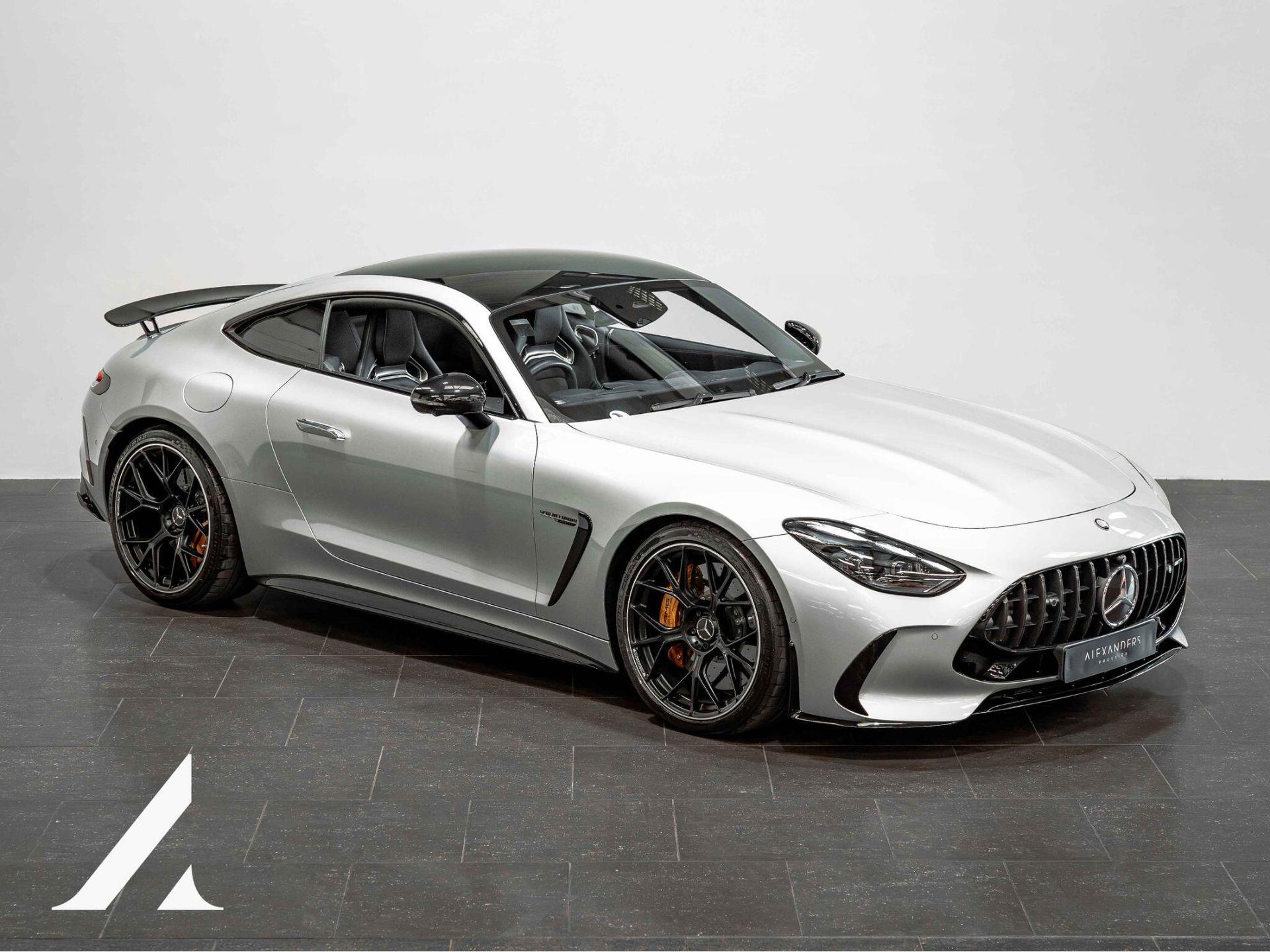 An exterior shot of the front right on a 2024 Mercedes-Benz AMG GT