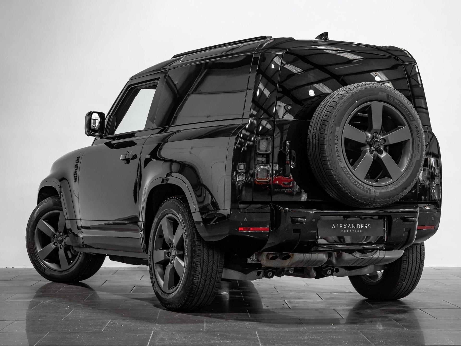 An exterior shot of the rear left on a 2026 Land Rover Defender 90