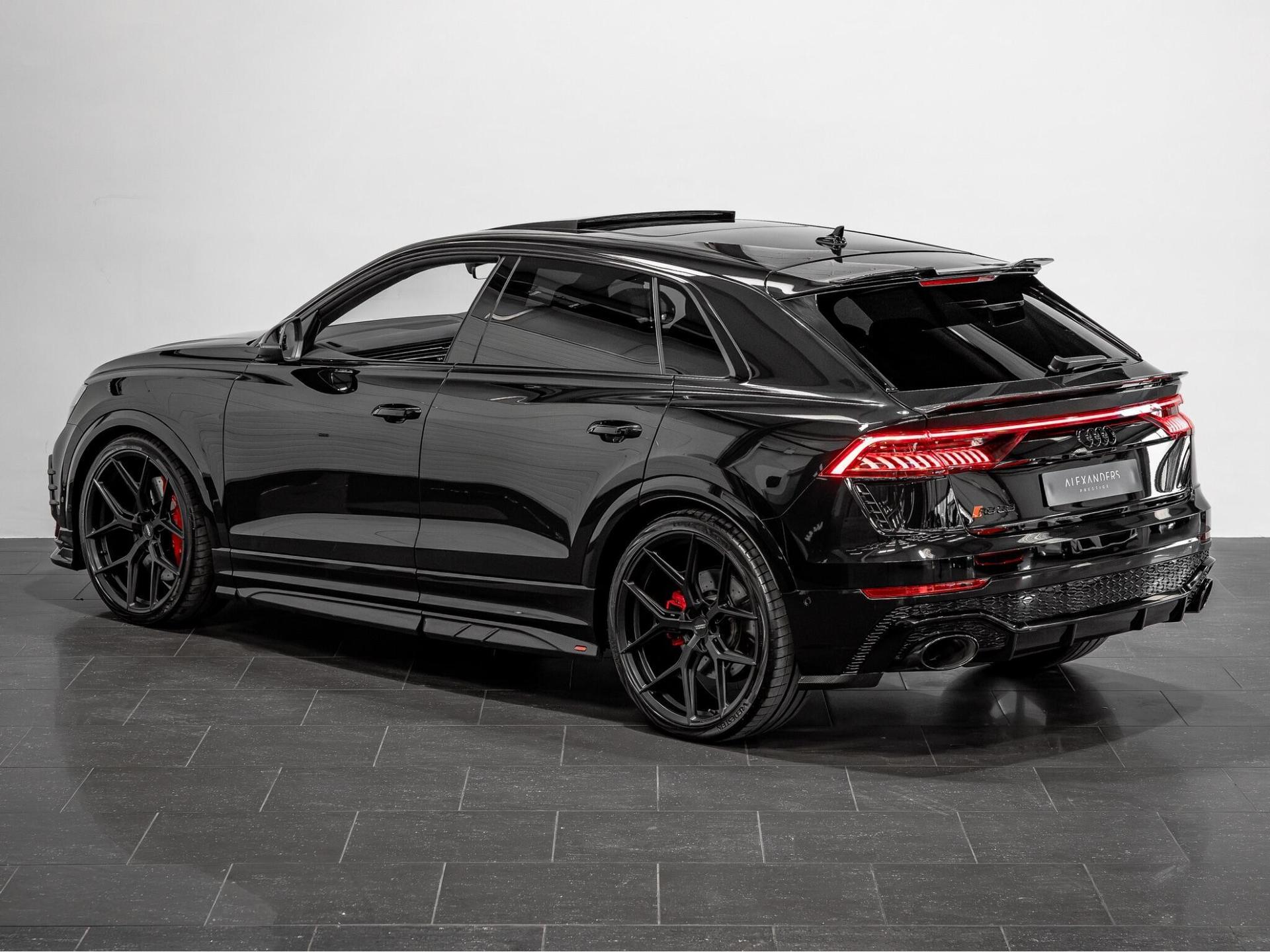 An exterior shot of the rear left on a 2023 Audi RSQ8