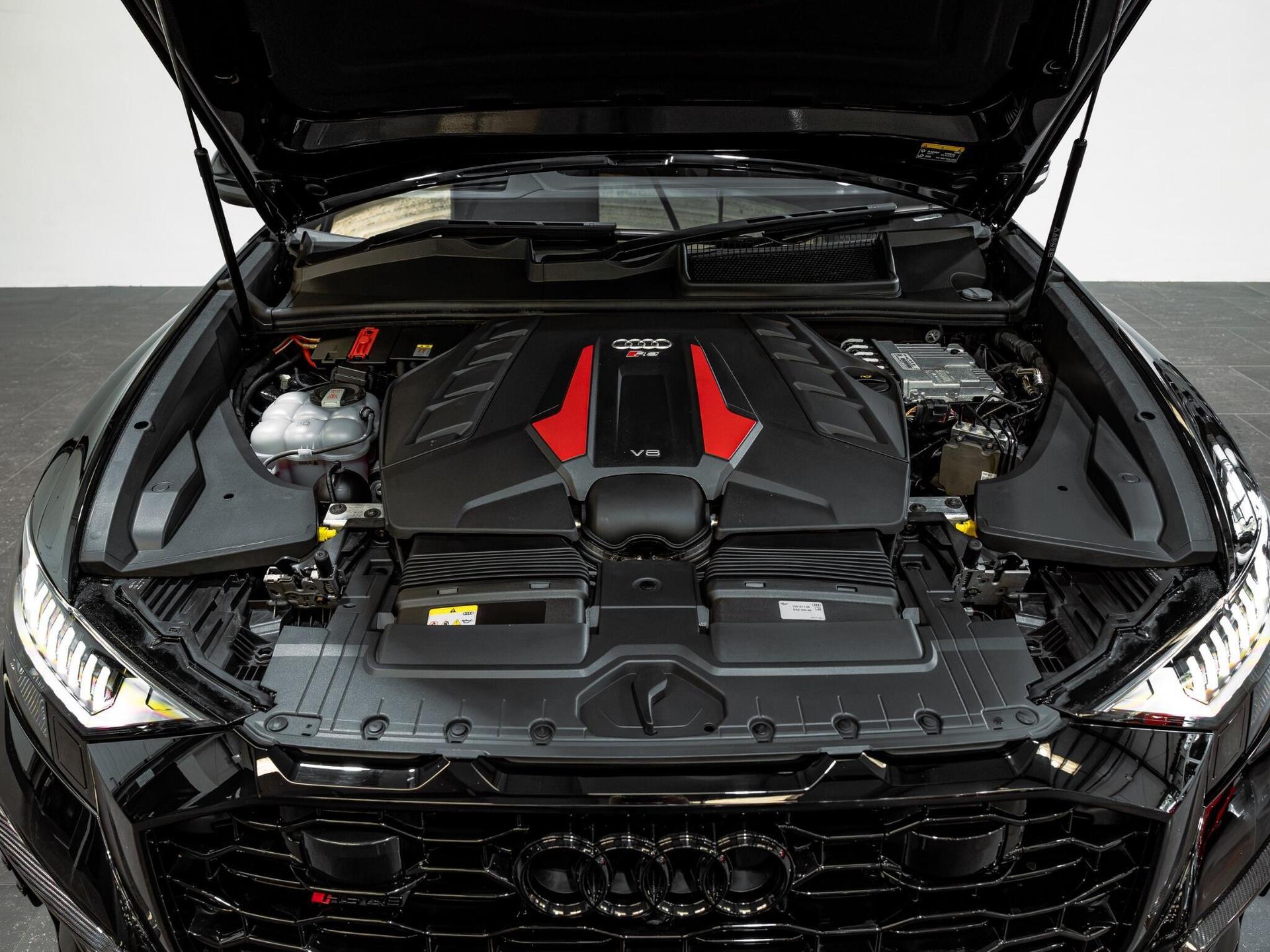 An exterior shot of the engine on a 2023 Audi RSQ8