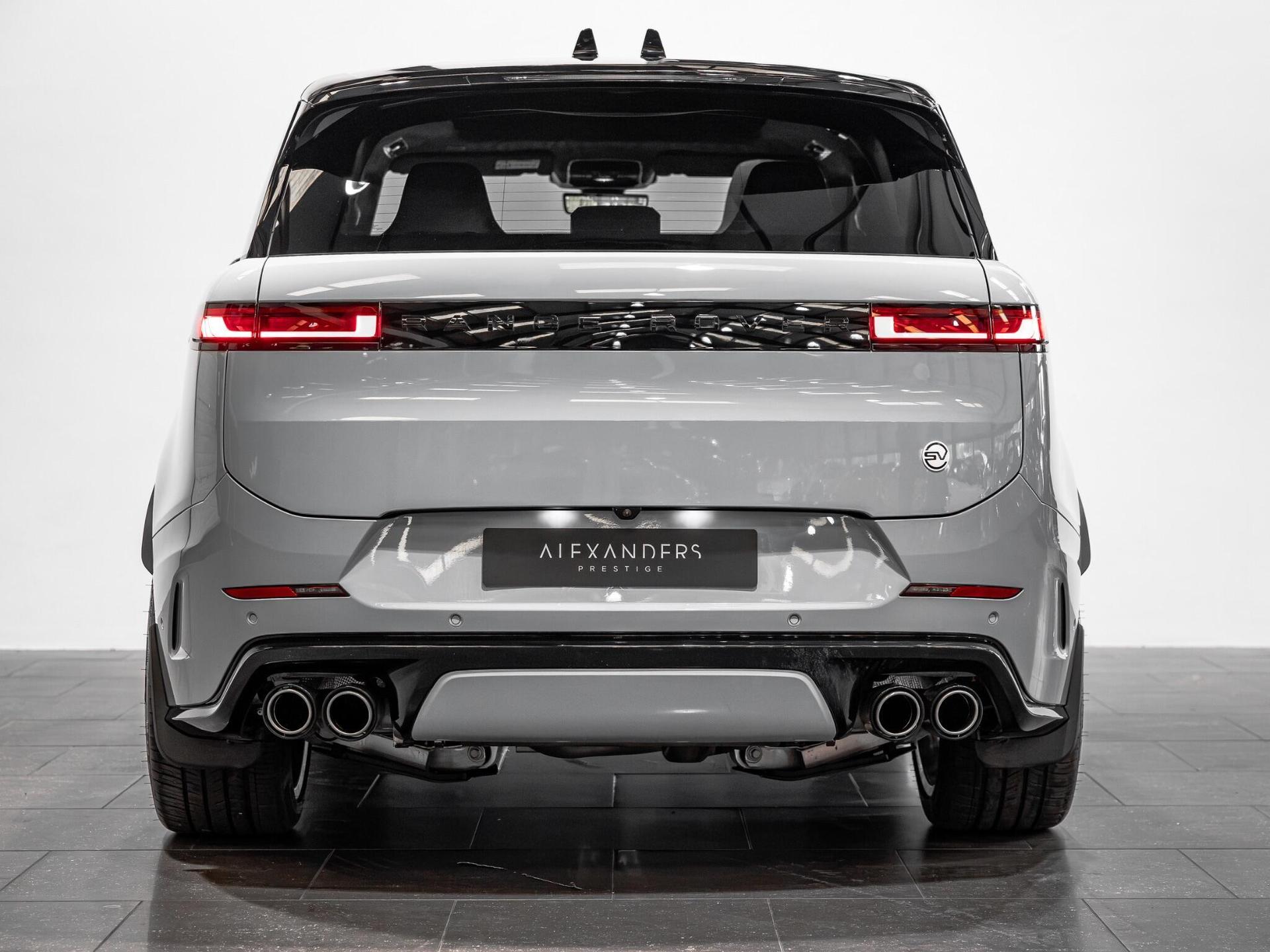 An exterior shot of the rear on a 2026 Land Rover Range Rover Sport