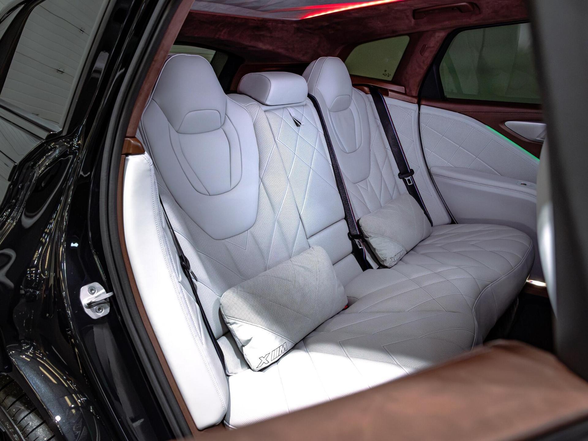 An interior shot of the seats rear on a 2024 BMW XM