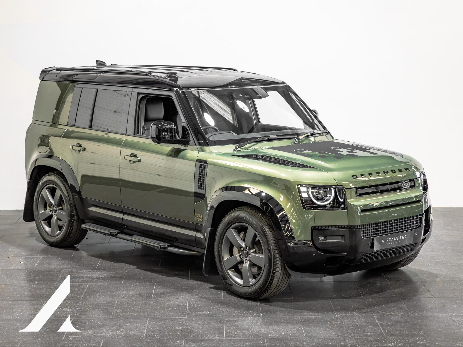 An exterior shot of the front right on a 2026 Land Rover Defender 110
