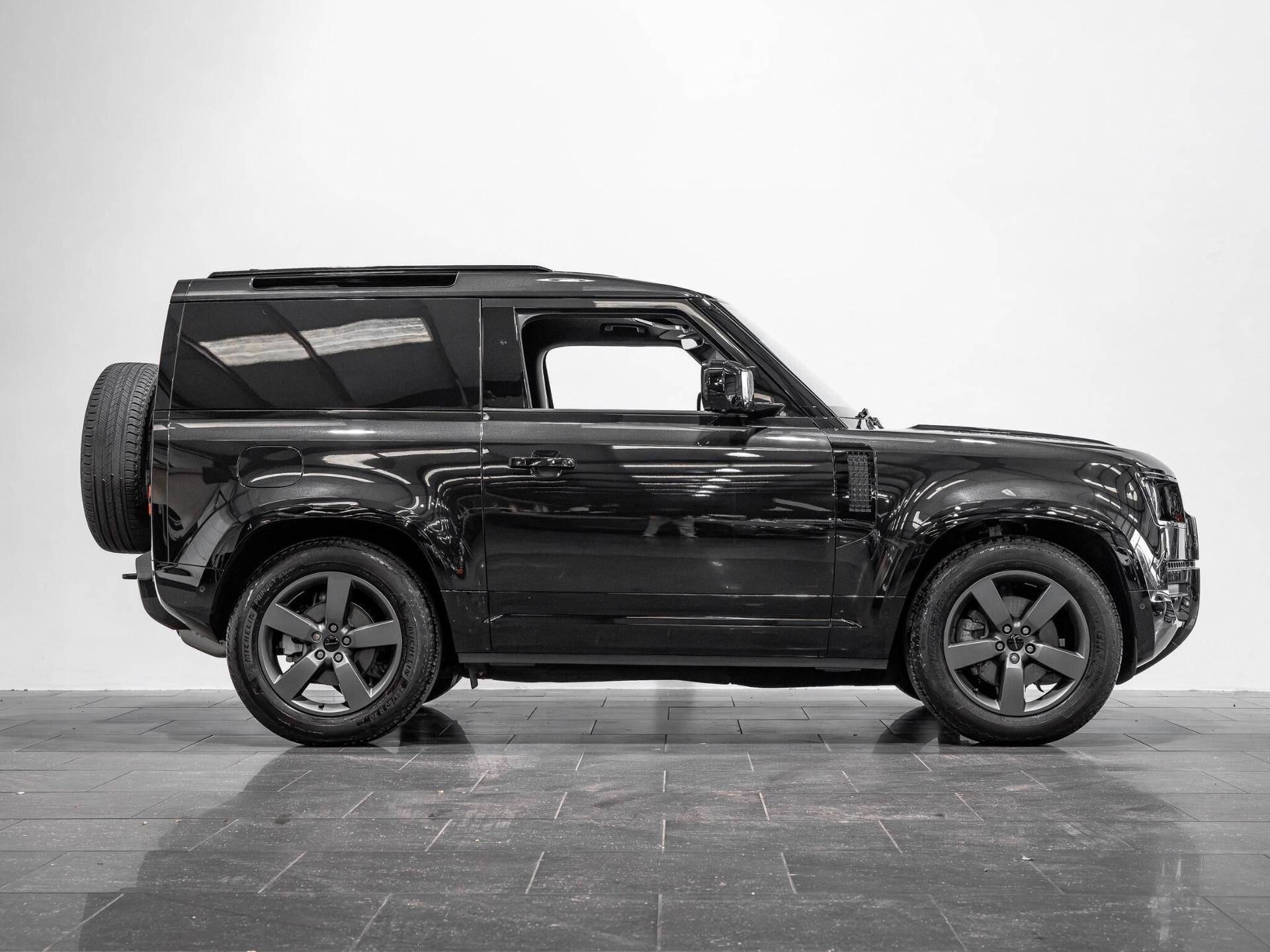 An exterior shot of the side right on a 2026 Land Rover Defender 90