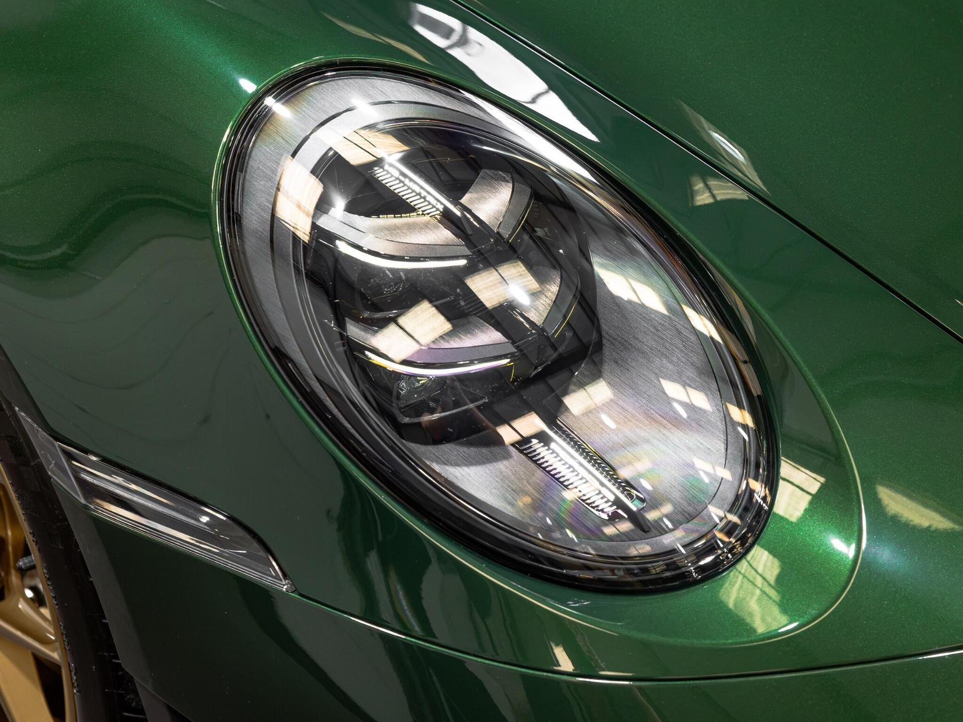 An exterior shot of the lights front on a 2025 Porsche 911