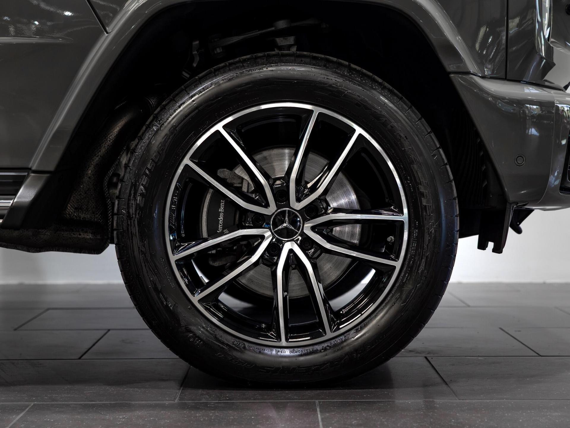 An exterior shot of the wheel on a 2025 Mercedes-Benz G Class
