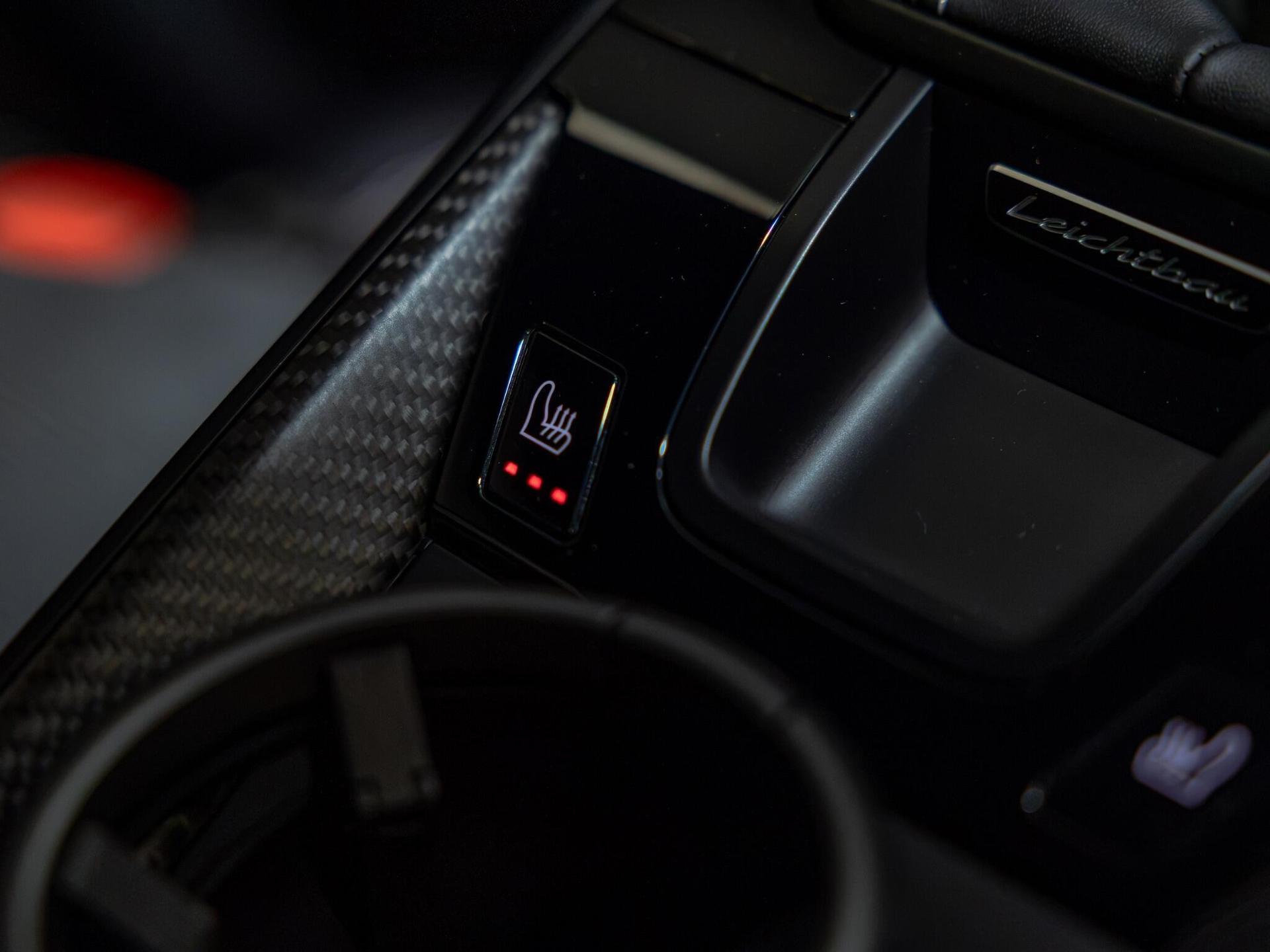 An interior shot of the misc controls on a 2025 Porsche 911
