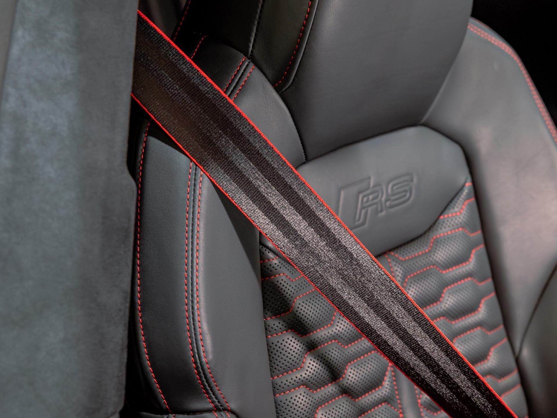 An interior shot of the seat front passenger on a 2023 Audi RSQ8