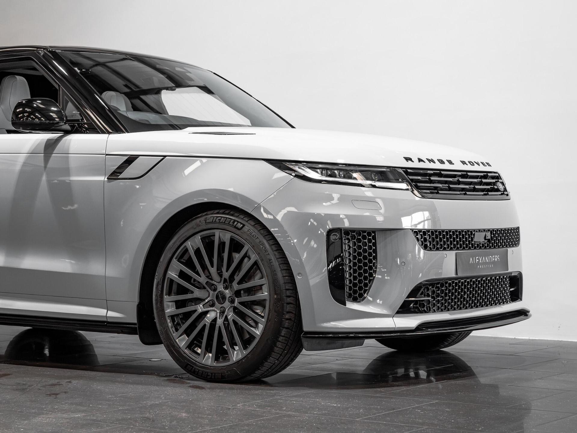 An exterior shot of the front right on a 2026 Land Rover Range Rover Sport