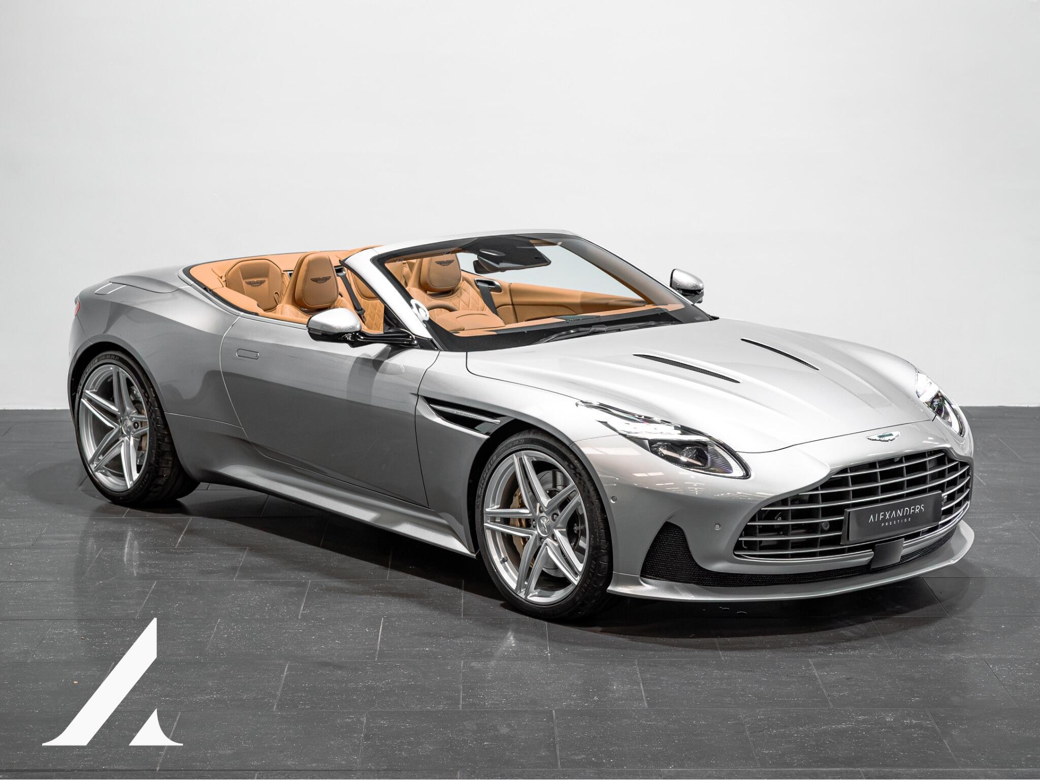 An exterior shot of the front right on a 2026 Aston Martin DB12