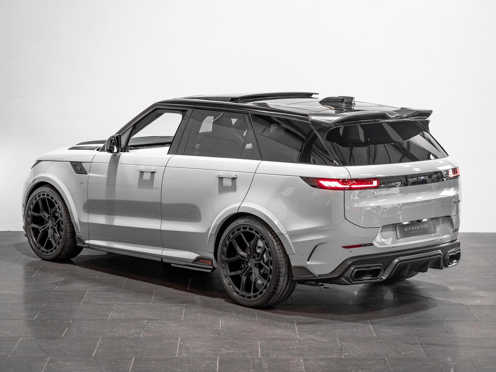 An exterior shot of the rear left on a 2026 Land Rover Range Rover Sport