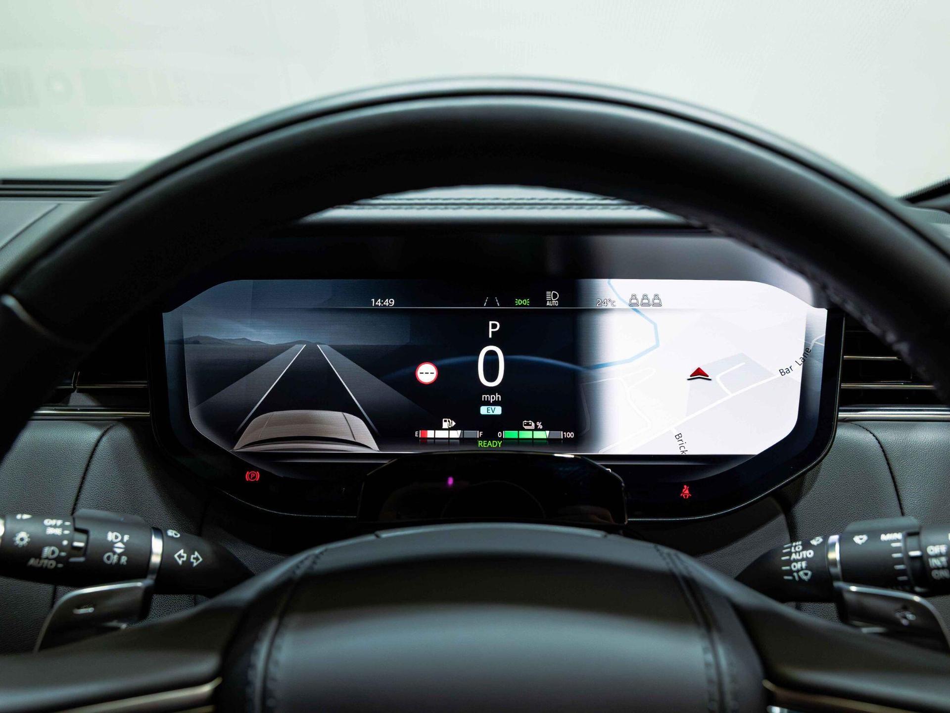 An interior shot of the driver instruments on a 2026 Land Rover Range Rover