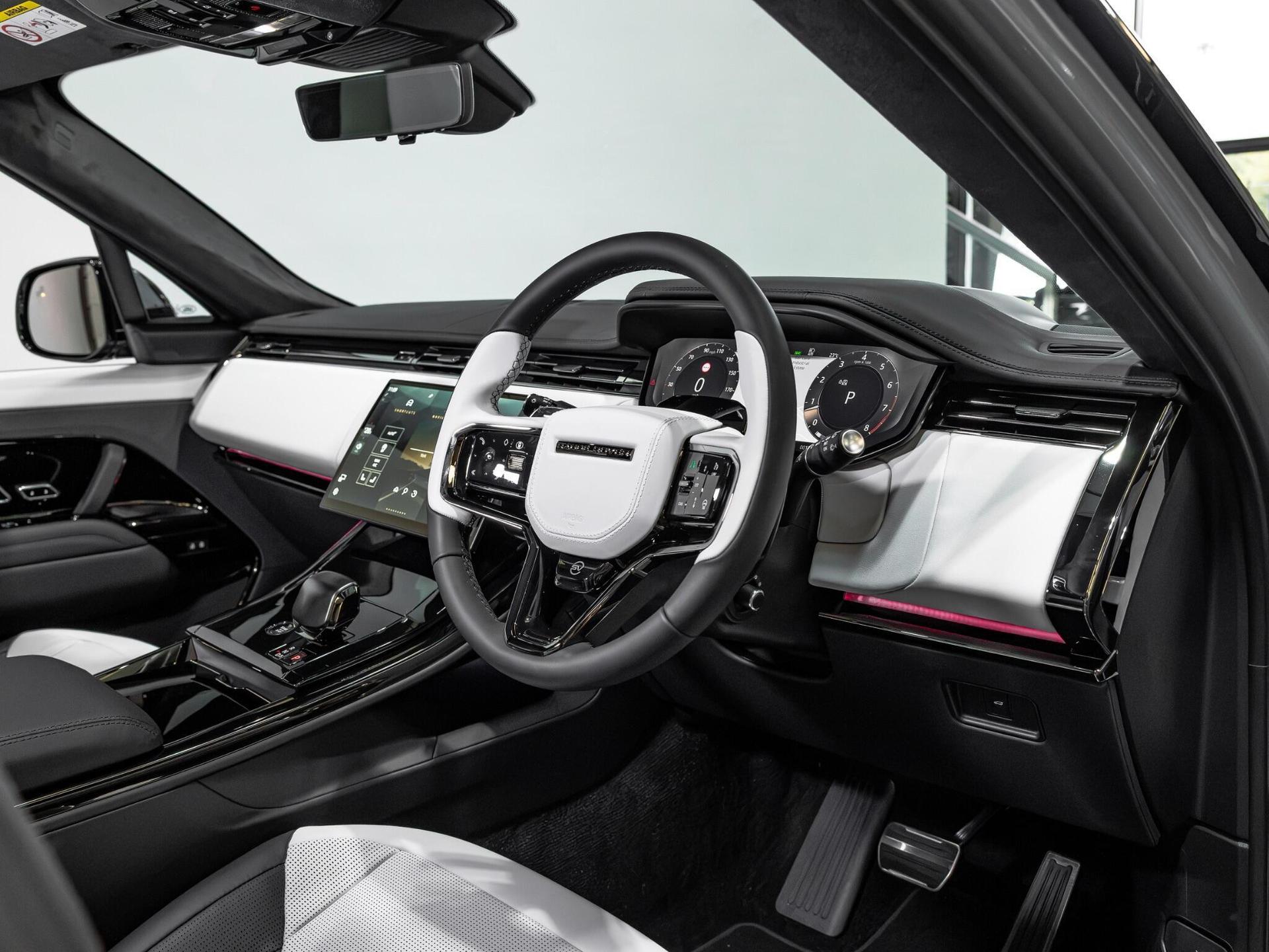 An interior shot of the interior front on a 2026 Land Rover Range Rover Sport