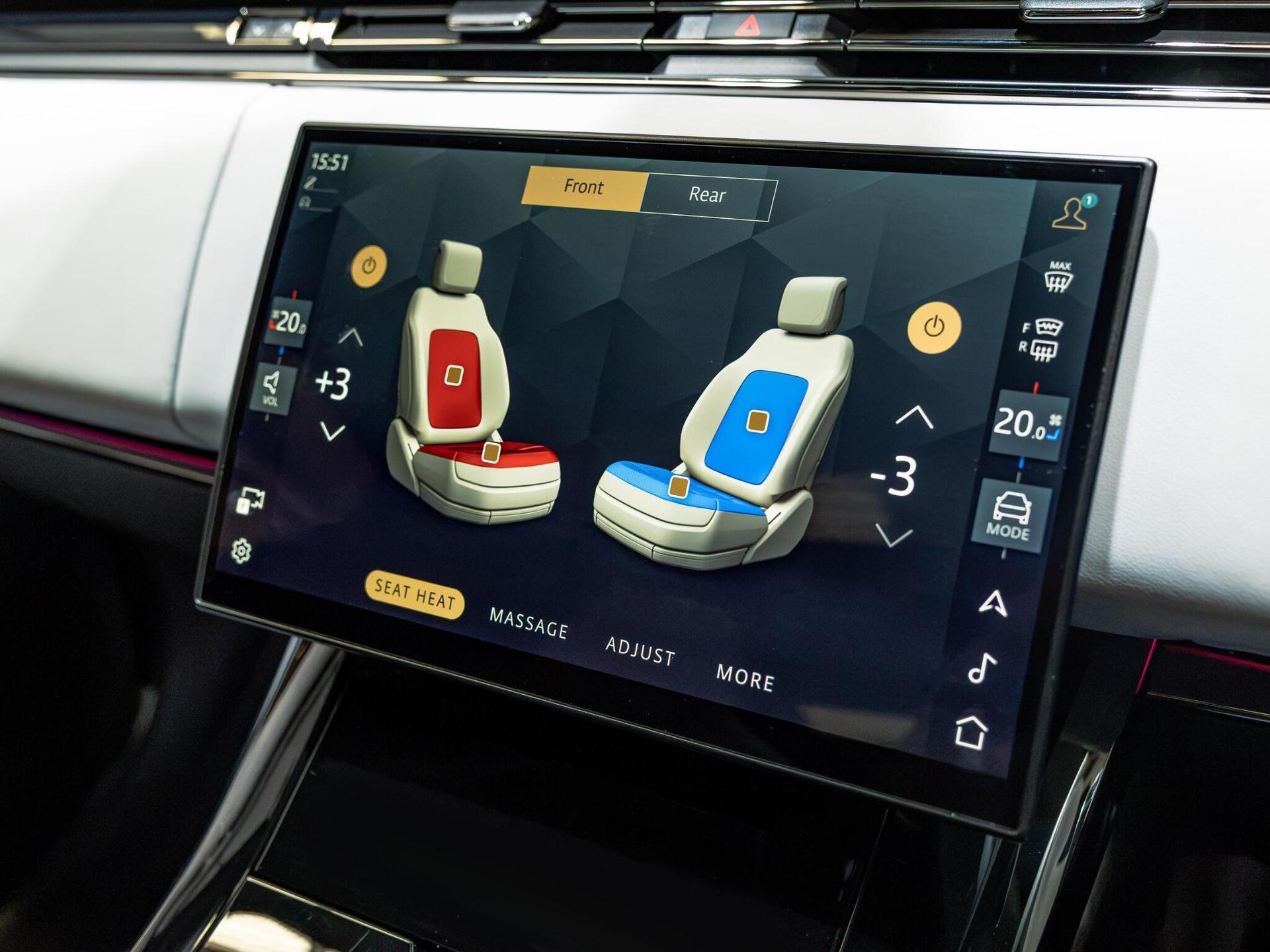 An interior shot of the infotainment system on a 2026 Land Rover Range Rover Sport