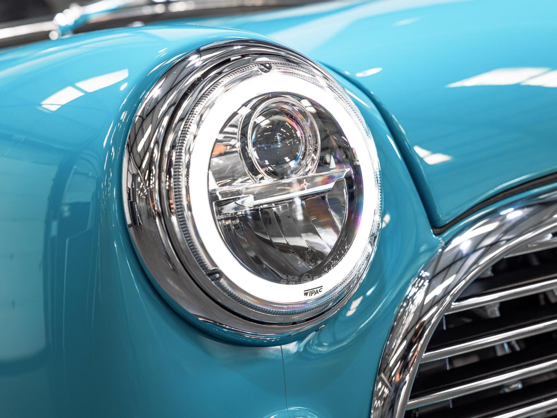 An exterior shot of the lights front on a 1997 Rover Mini