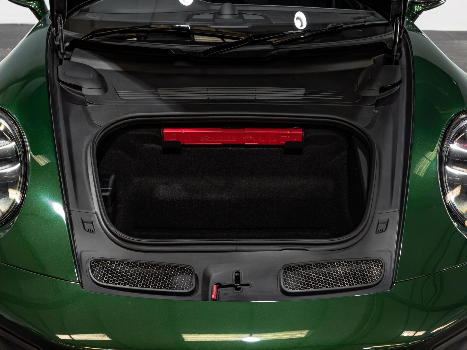 An interior shot of the boot on a 2025 Porsche 911