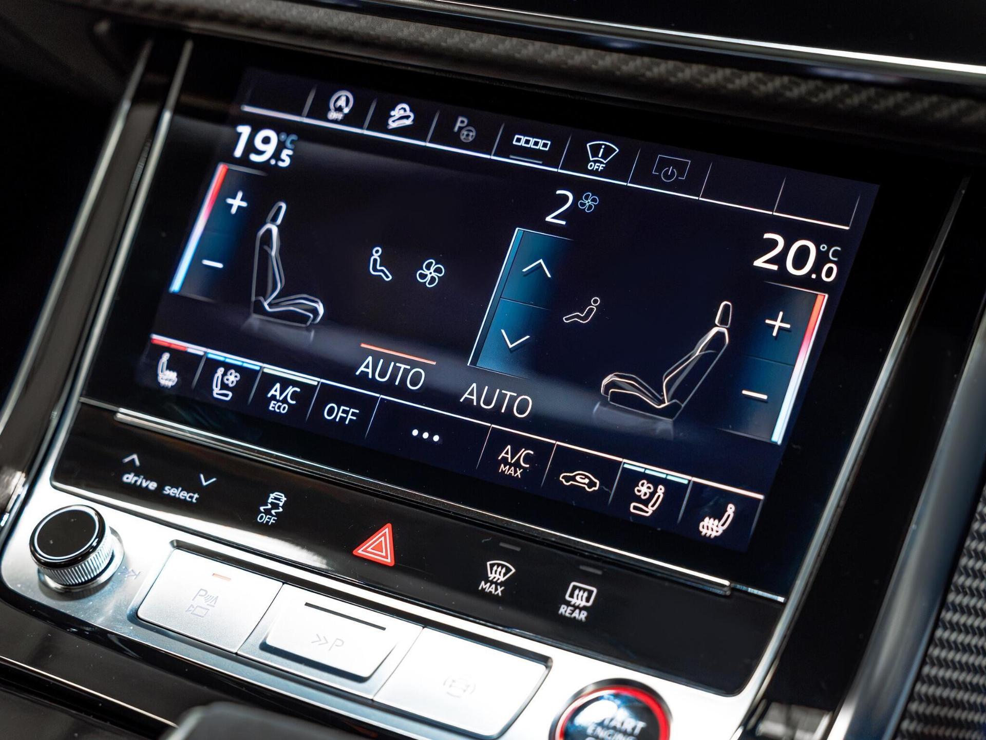 An interior shot of the infotainment system on a 2023 Audi RSQ8