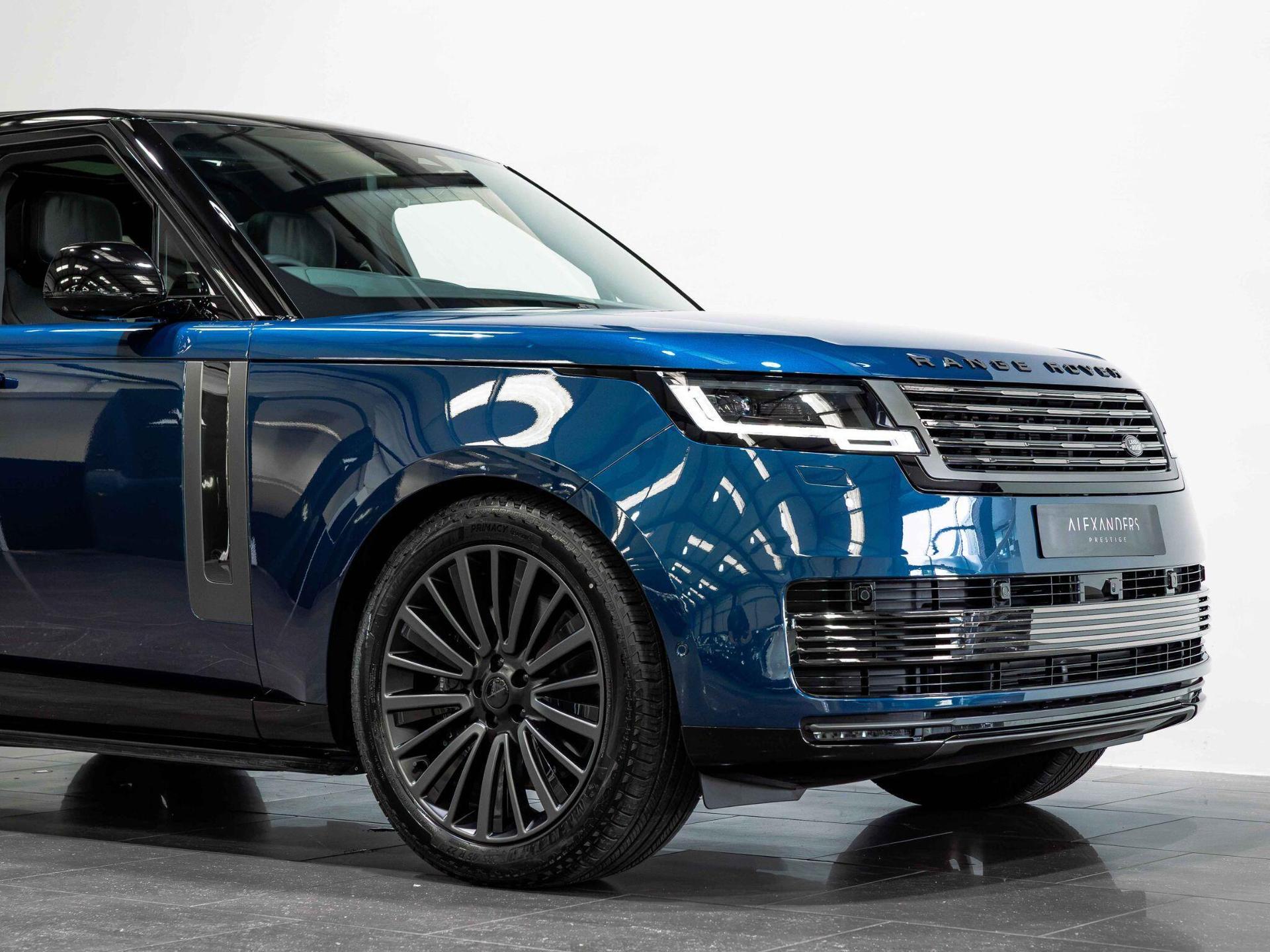 An exterior shot of the front right on a 2026 Land Rover Range Rover