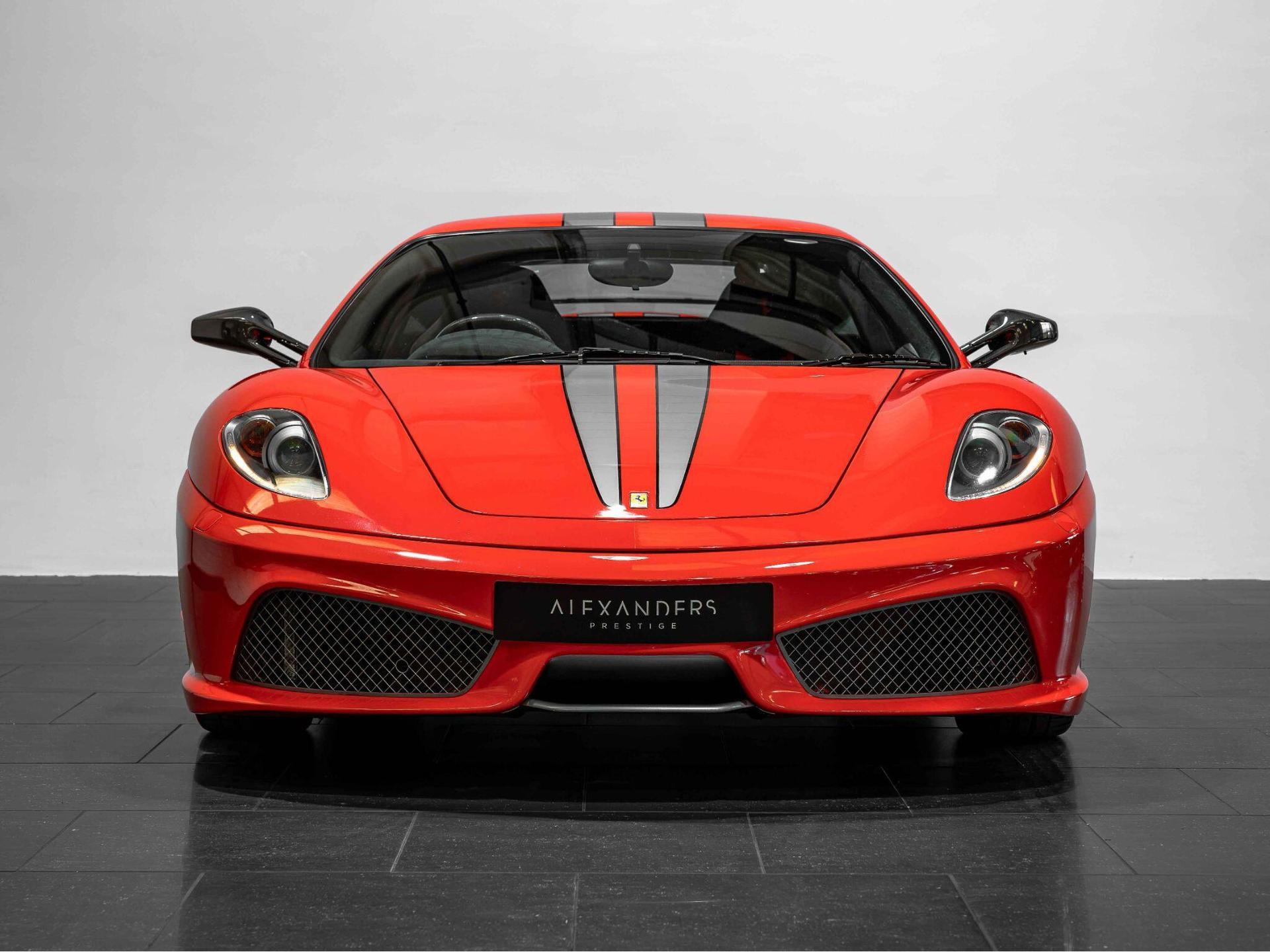 An exterior shot of the front on a 2008 Ferrari 430