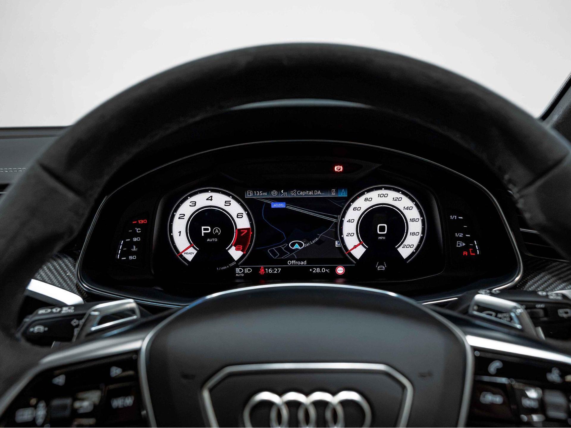 An interior shot of the driver instruments on a 2024 Audi RS6 Avant