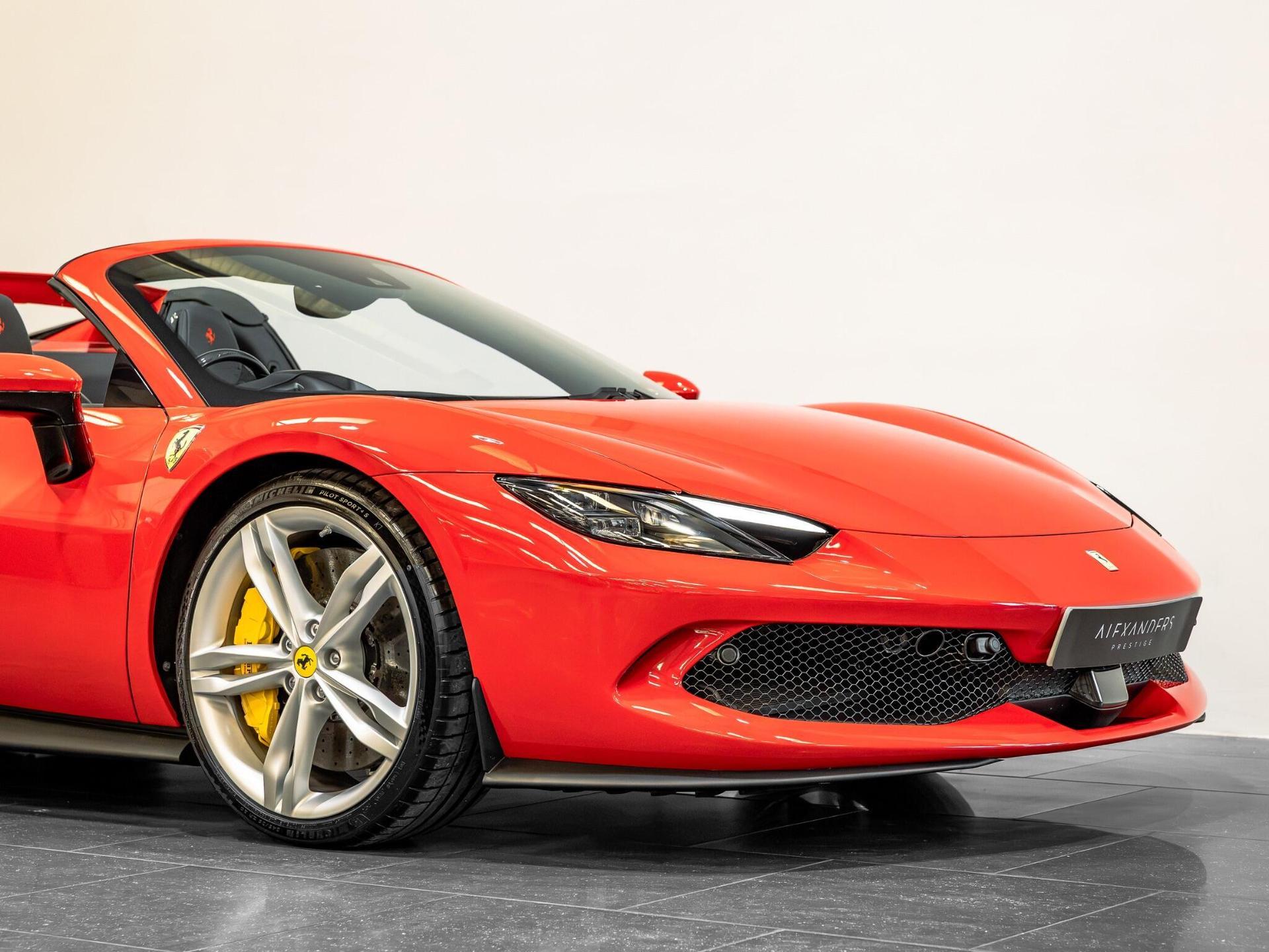 An exterior shot of the front right on a 2025 Ferrari 296 GTS