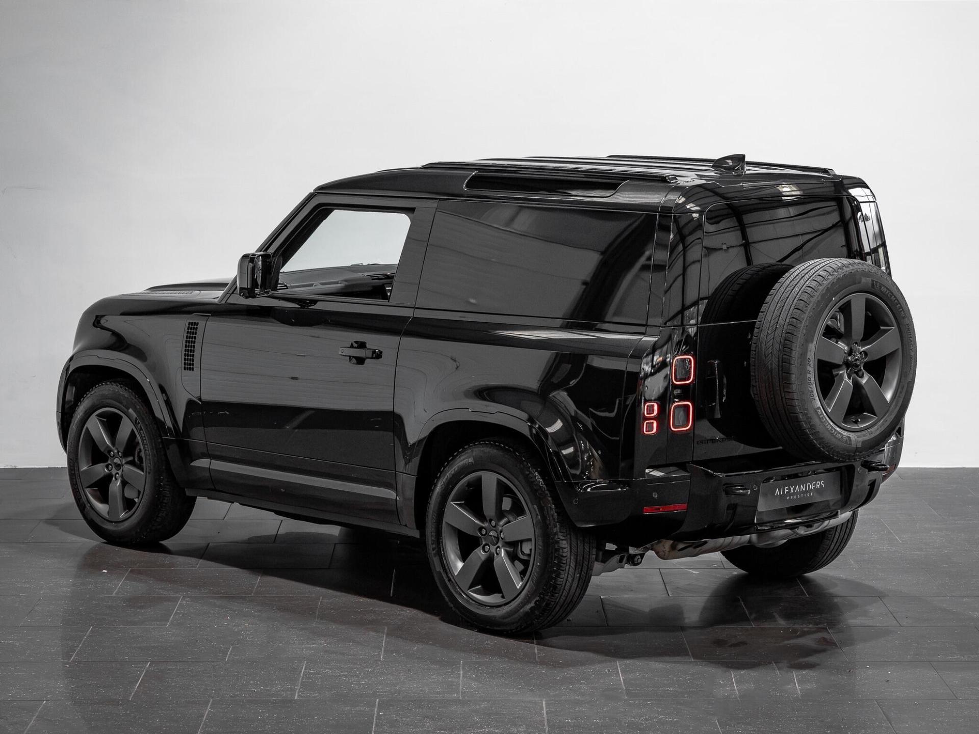 An exterior shot of the rear left on a 2026 Land Rover Defender 90