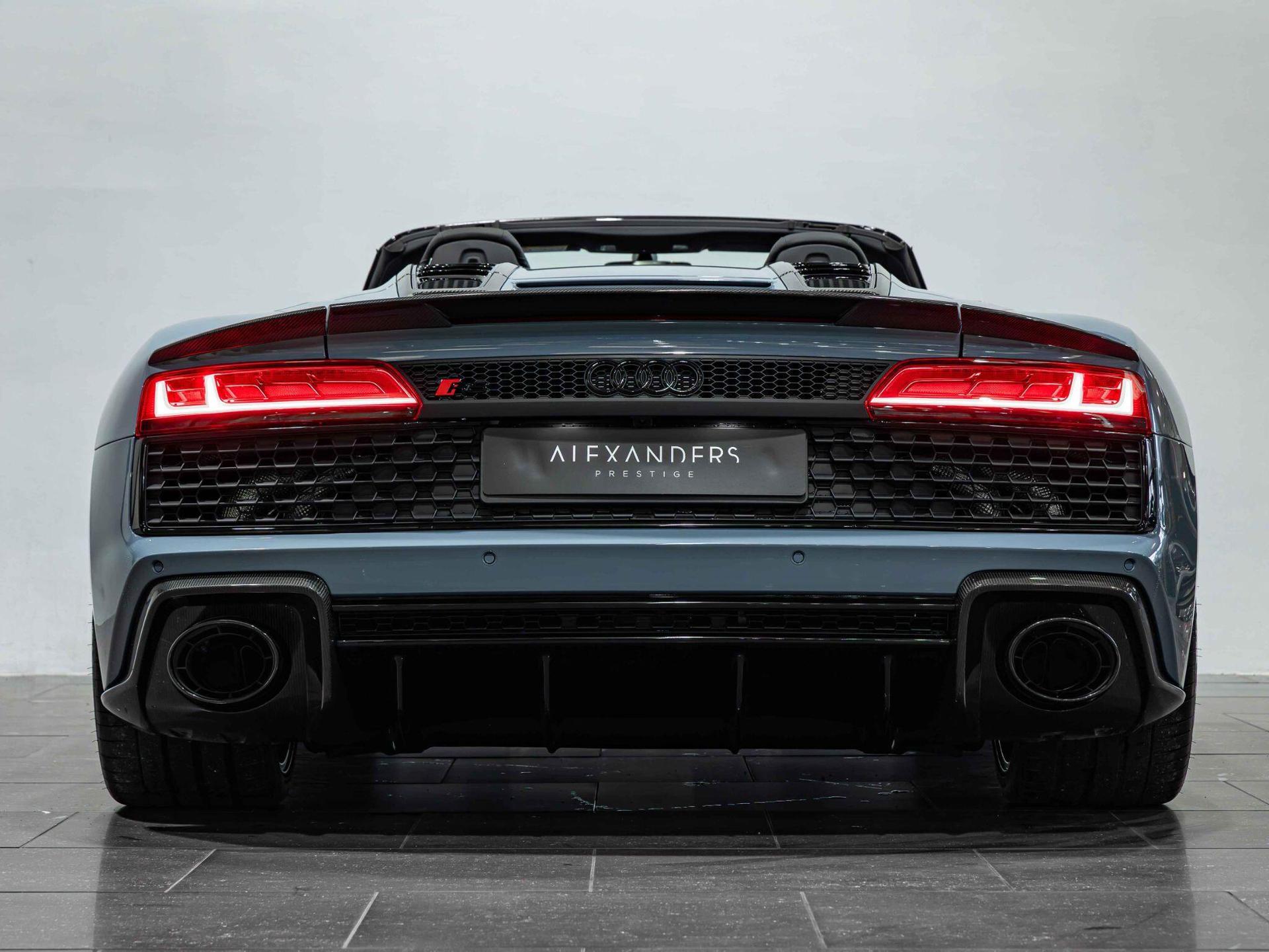 An exterior shot of the rear on a 2021 Audi R8