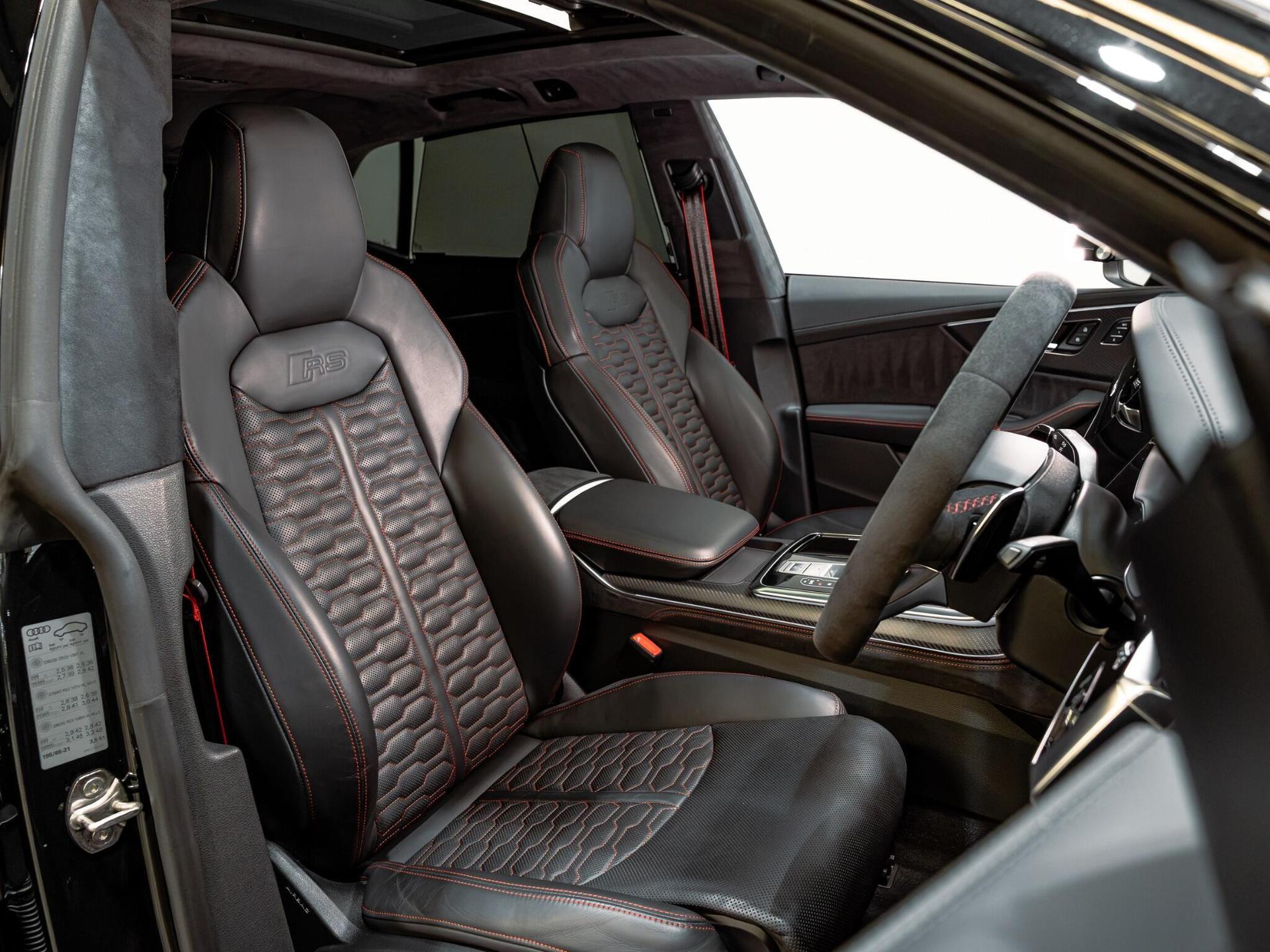 An interior shot of the driver seat on a 2023 Audi RSQ8